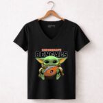 Baby Yoda Loves The Cincinnati Bengals Star Wars 5 Womens V Neck.jpg