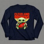 Baby Yoda Loves The Cleveland Browns Star Wars 9 Long Sleeves.jpg