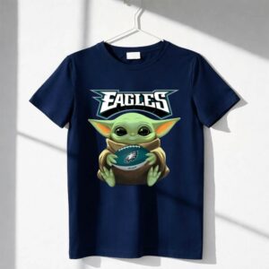 Baby Yoda Loves The Philadelphia Eagles Star Wars Shirt