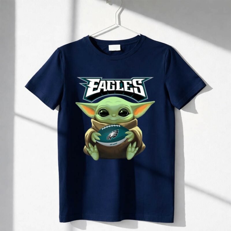 Baby Yoda Loves The Philadelphia Eagles Star Wars 1 T Shirt