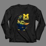 Baby Yoda Michigan Wolverines Football Fan Gear Featuring Iconic Team Spirit 4 Long Sleeves 2.jpg
