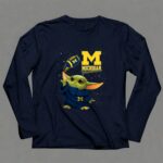 Baby Yoda Michigan Wolverines Football Fan Gear Featuring Iconic Team Spirit 9 Long Sleeves 2.jpg