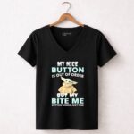 Baby Yoda My Nice Button Is Out Of Order But My Bite Me Button Works Just Fine 5 Womens V Neck.jpg