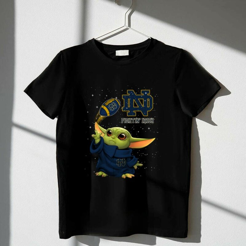 Baby Yoda ND Notre Dame Fightin Irish Football 1 T Shirt 1.jpg
