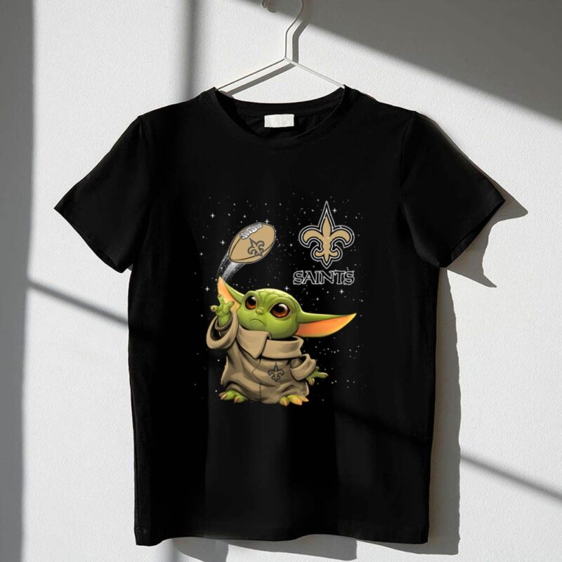 Baby Yoda New Orleans Saints Football Star Wars Collaboration 1 T Shirt.jpg