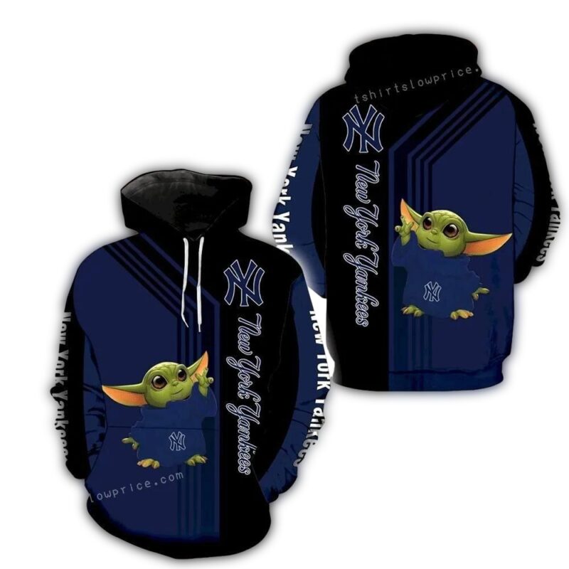 Baby Yoda New York Yankees In My Heart All Over Print Hoodie 1.jpg