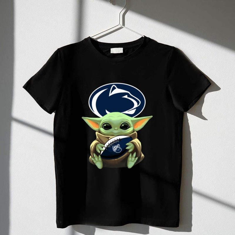 Baby Yoda Nittany Lions Football Fan 1 T Shirt.jpg