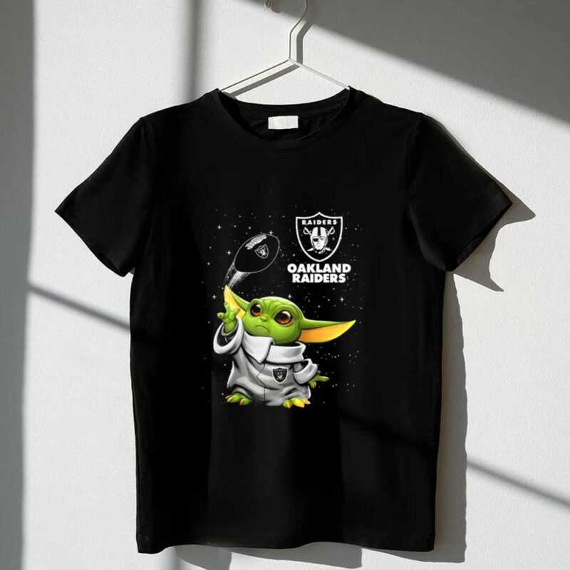 Baby Yoda Oakland Raiders Football Star Wars Fan Merchandise 1 T Shirt