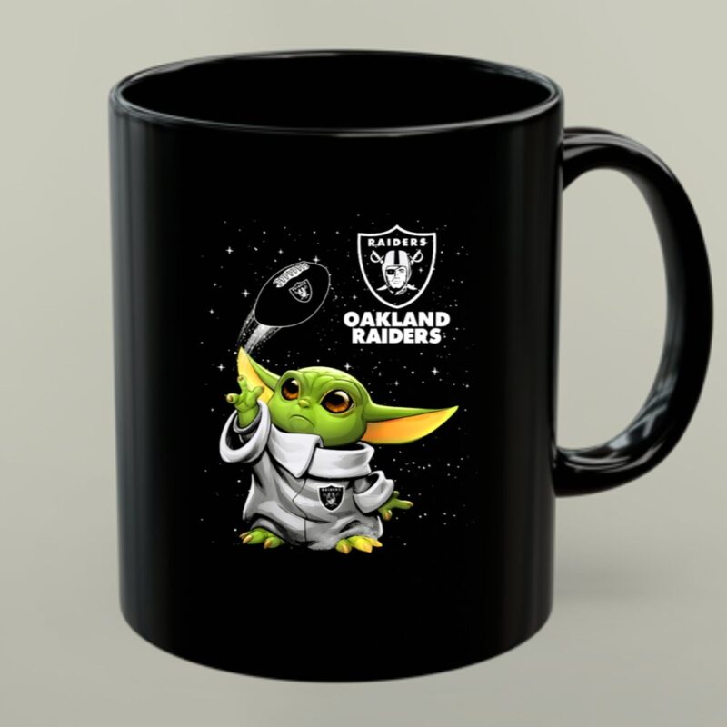 Baby Yoda Oakland Raiders Football Star Wars Fan Merchandise 1 mug.jpg
