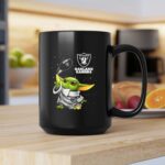 Baby Yoda Oakland Raiders Football Star Wars Fan Merchandise 2 mug.jpg