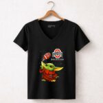 Baby Yoda Ohio State Buckeyes Football Fan Gear 5 Womens V Neck.jpg
