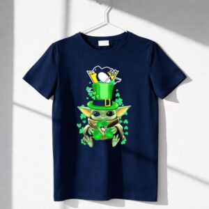 Baby Yoda Penguins St Patrick's Day Shamrock Shirt