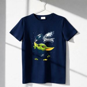 Baby Yoda Philadelphia Eagles Football Force Star Wars Galaxy Fan Shirt