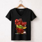 Baby Yoda Red Sox Baseball Magic 5 Womens V Neck.jpg
