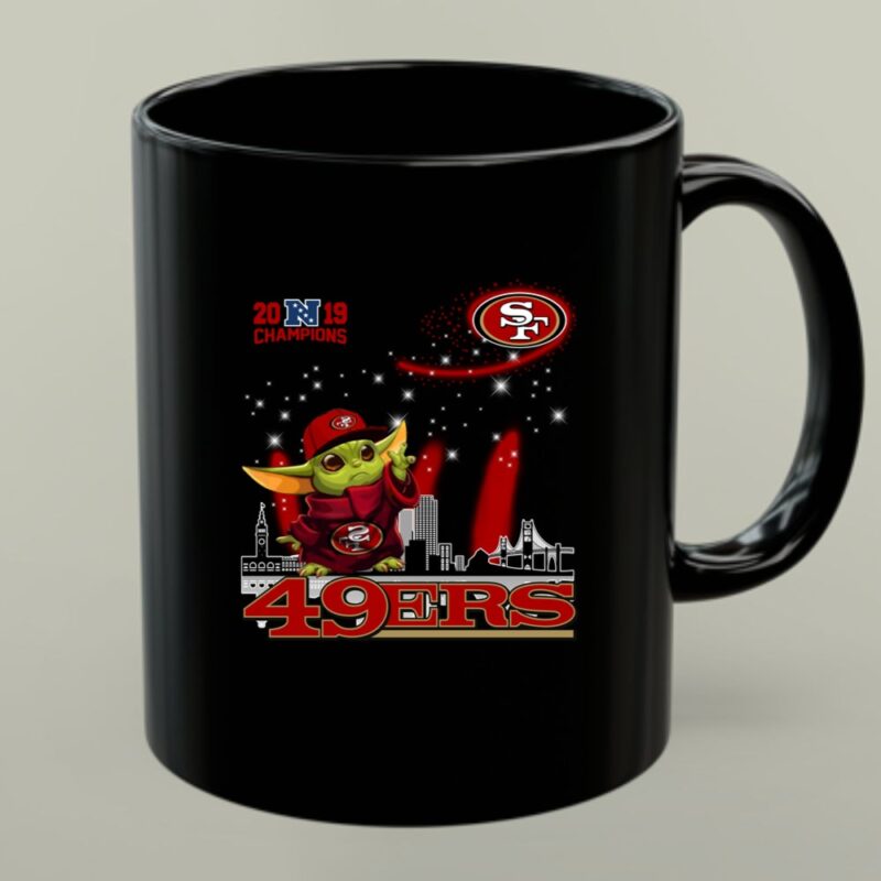 Baby Yoda San Francisco 49ers City NFC Champions 2019 2020 1 mug.jpg