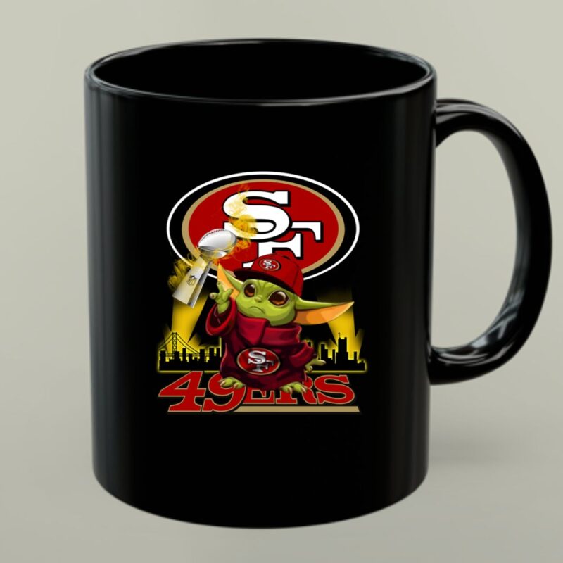 Baby Yoda San Francisco 49ers with Super Bowl 2019 2020 1 mug.jpg
