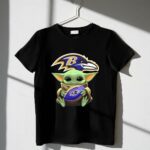 Baby Yoda Star Wars Baltimore Ravens Football Crossover 1 T Shirt.jpg