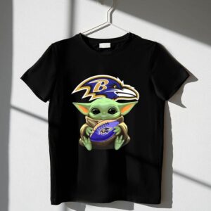 Baby Yoda Star Wars Baltimore Ravens Football Crossover 1 T Shirt.jpg