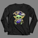 Baby Yoda Star Wars Baltimore Ravens Football Crossover 4 Long Sleeves.jpg