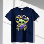 Baby Yoda Star Wars Baltimore Ravens Football Crossover 6 T Shirt.jpg