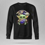 Baby Yoda Star Wars Baltimore Ravens Football Crossover 8 Sweatshirt.jpg