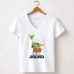 Baby Yoda Star Wars Birthday Squad 7 5 Womens V Neck.jpg