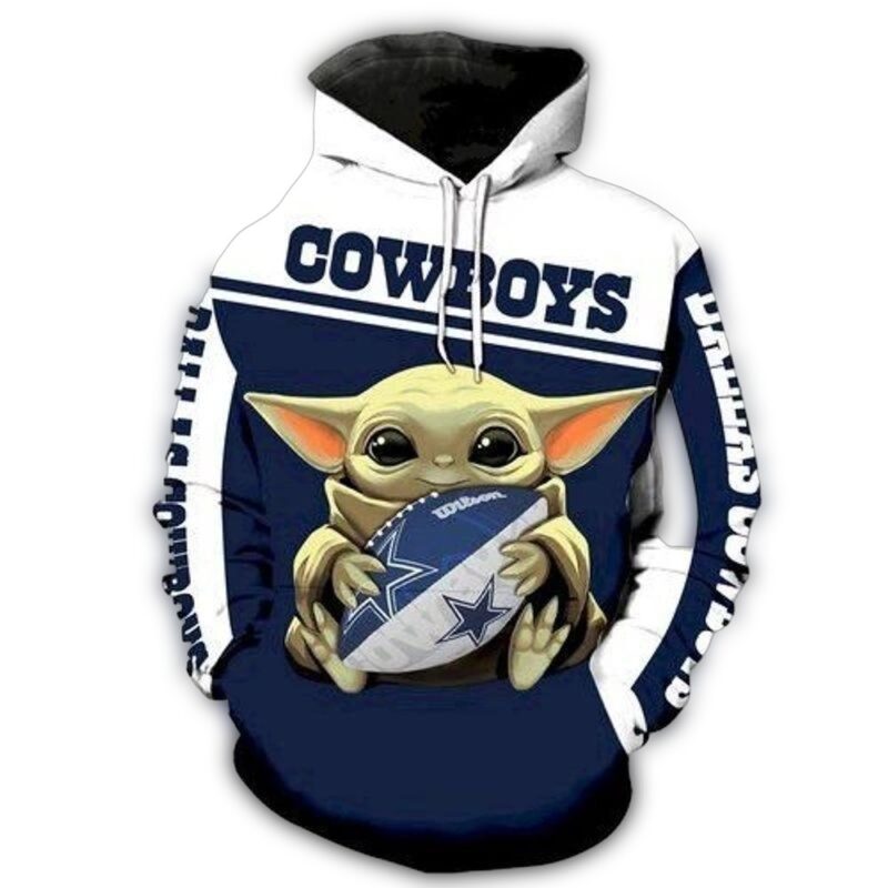Baby Yoda Star Wars Dallas Cowboys 3D Hoodie All Over Print 1.jpg