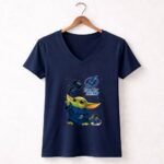 Baby Yoda Tampa Bay Lightning Hockey Fan Art Grogu Jedi Force Skating Puck 9 Womens V Neck.jpg