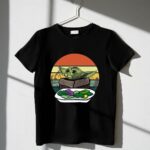 Baby Yoda Yelling At The Table Mountains 70s Sunset Forest 1 T Shirt.jpg