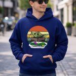 Baby Yoda Yelling At The Table Mountains 70s Sunset Forest 2 Hoodie.jpg