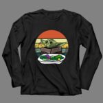 Baby Yoda Yelling At The Table Mountains 70s Sunset Forest 4 Long Sleeves.jpg
