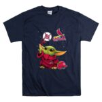 Baby Yoda with St Louis Cardinals Baseball Starry 9 T Shirt.jpg