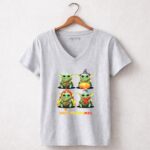 Baby20Yoda20Halloween20Thanksgiving20Christmas20Happy20Hallothanksmas 9 Womens V Neck 1.jpg