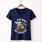 Bad Baby No Squeezie Grogu Star Wars Mandalorian Fan 5 Womens V Neck.jpg