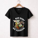 Bad Baby No Squeezie Grogu Star Wars Mandalorian Fan 7 Womens V Neck.jpg