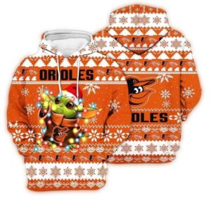 Baltimore Orioles Baby Yoda Star Wars Sports Football American Ugly Christmas 3D Hoodie 1.jpg