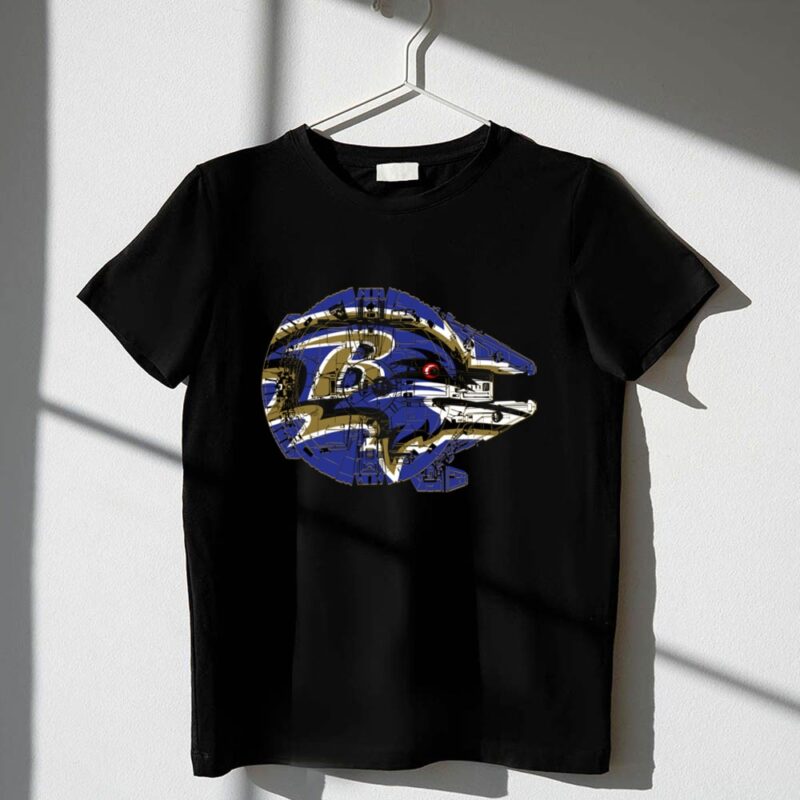 Baltimore Ravens 73 Star Wars Millennium Falcon Mashup 1 T Shirt.jpg