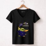Baltimore Ravens Baby Yoda Star Wars Football Crossover 5 Womens V Neck.jpg