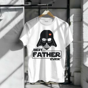 Best Father Ever Father's Day Darth Vader Star Wars Helmet Heart Shirt