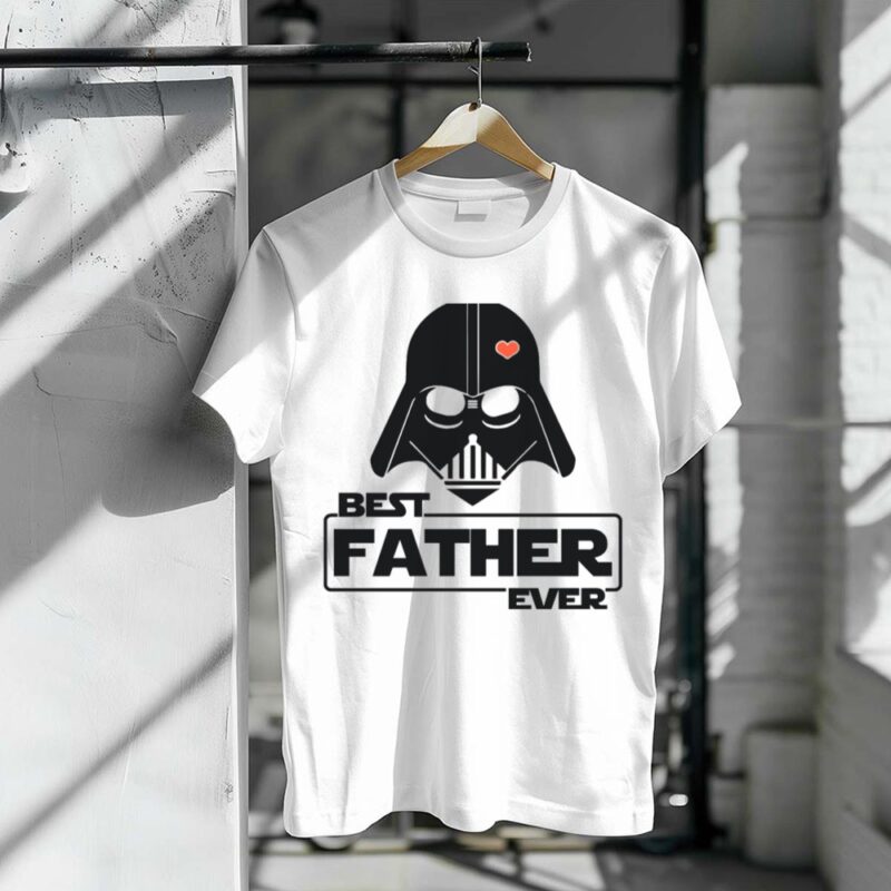 Best Father Ever Fathers Day Darth Vader Star Wars Helmet Heart 1 T Shirt
