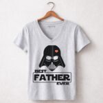 Best-Father-Ever-Fathers-Day-Darth-Vader-Star-Wars-Helmet-Heart-9-Womens-V-Neck