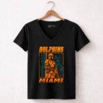 Boba Fett With Miami Dolphins Star Wars 5 Womens V Neck.jpg