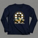 Boston Bruins Baby Yoda Trio Hockey Team Mandalorian Star Wars 9 Long Sleeves.jpg