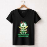 Boston Celtics Baby Yoda Holding Basketball And Team 5 Womens V Neck.jpg