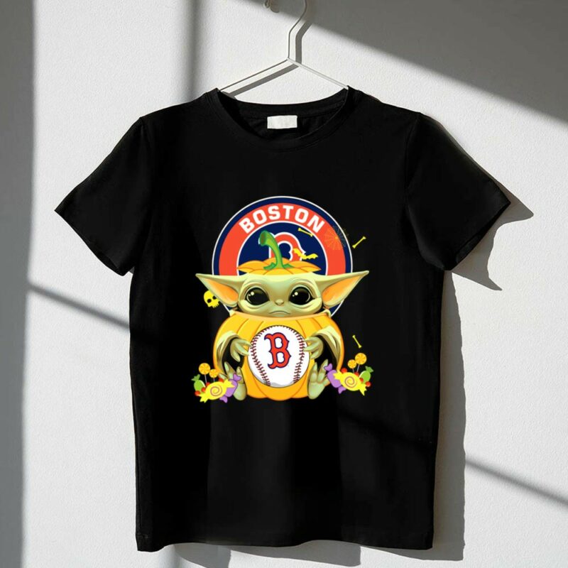 Boston Red Sox Halloween Baby Yoda Pumpkin Hug 1 T Shirt.jpg