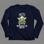 Brooklyn Nets Baby Yoda With Wilson Basketball 9 Long Sleeves.jpg