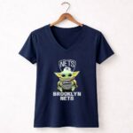 Brooklyn Nets Baby Yoda With Wilson Basketball 9 Womens V Neck.jpg