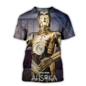C 3PO Ahsoka Star Wars Original Series On Disney Plus 3D T Shirt.jpg