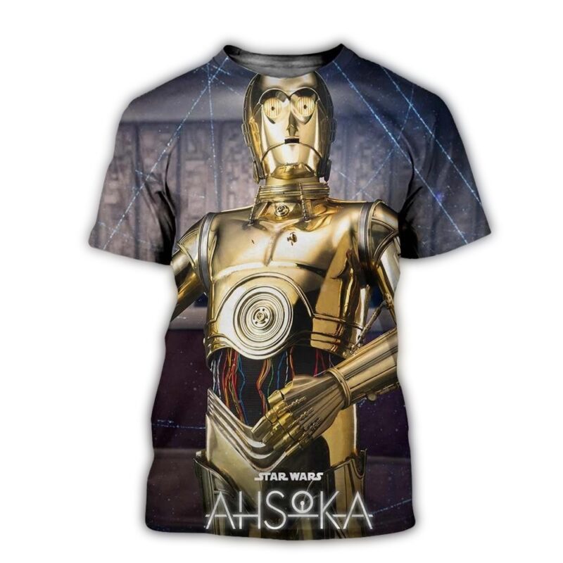 C 3PO Ahsoka Star Wars Original Series On Disney Plus 3D T Shirt.jpg