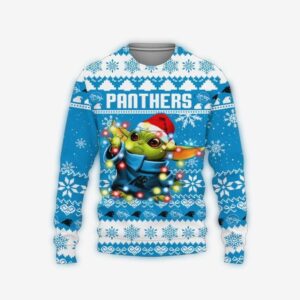 Carolina Panthers Baby Yoda Star Wars Ugly Christmas Sweater.jpg